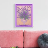 Lavendel Bloemen in Urn AI Art Stretch Canvas (Insitu (Woonkamer))
