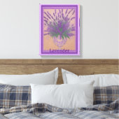 Lavendel Bloemen in Urn AI Art Stretch Canvas (Insitu (Slaapkamer))