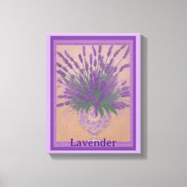 Lavendel Bloemen in Urn AI Art Stretch Canvas
