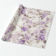 Lavendel Bloemen Inpakpapier | Elegant Paarse Bo