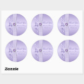 Lavendel Bloemen Jeweled 3" Ronde Sticker (Vel)