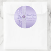 Lavendel Bloemen Jeweled 3" Ronde Sticker (Tas)