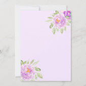 Lavendel Bloemen Jurk Butterfly Gold Quinceanera Kaart (Achterkant)