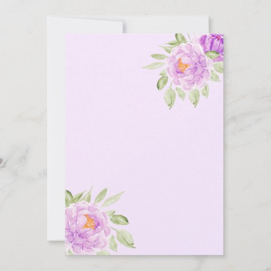 Lavendel Bloemen Jurk Butterfly Gold Quinceanera Kaart (Achterkant)