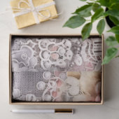 Lavendel Bloemen & Kant Decoupage Tissuepapier (Geschenk)