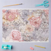 Lavendel Bloemen & Kant Decoupage Tissuepapier (Craft)