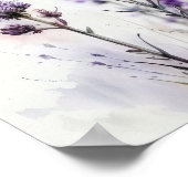 Lavendel Bloemen Kunstprint Poster (Hoek)