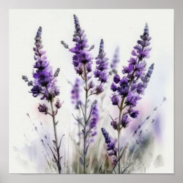 Lavendel Bloemen Kunstprint Poster