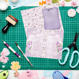 Lavendel Bloemen Land Chique Scrapbook Journal Pag