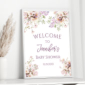 Lavendel Bloemen Lente Baby Meisje Douche Welkom Poster