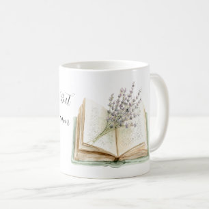 Lavendel Bloemen Leven is Droom Munt Boek Koffiemok
