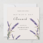 Lavendel Bloemen Moederdag Brunch Uitnodiging (Voorkant)