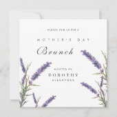 Lavendel Bloemen Moederdag Brunch Uitnodiging (Voorkant)