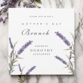 Lavendel Bloemen Moederdag Brunch Uitnodiging