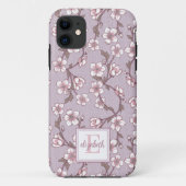 Lavendel Bloemen Monogram Telefoonhoes Case-Mate iPhone Case (Achterkant)
