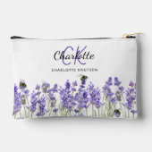 Lavendel bloemen naam monogram etui (Achterkant)