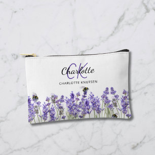 Lavendel bloemen naam monogram etui