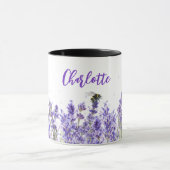 Lavendel bloemen naam script mok (Midden)