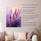 Lavendel Bloemen Olieverfschilderij Portret Canvas Afdruk