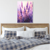 Lavendel Bloemen Olieverfschilderij Portret Canvas Afdruk (Insitu (Slaapkamer))