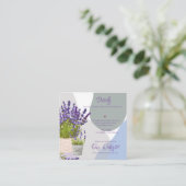 Lavendel Bloemen Paarse Bloemige Trouwdetails Informatiekaartje (Staand voorkant)