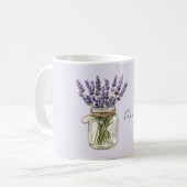 Lavendel Bloemen Pot Provence, Frankrijk Koffiemok (Voorkant links)