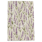 Lavendel Bloemen Print Geschenktas Medium Cadeauzakje (Voorkant)