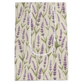 Lavendel Bloemen Print Geschenktas Medium Cadeauzakje (Achterkant)