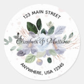 Lavendel Bloemen retour adres envelop zegel (Voorkant)