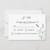 Lavendel Bloemen Rustieke bloemen Moderne RSVP (Voorkant)