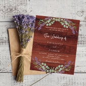 Lavendel bloemen rustieke bruin hout budget bruilo