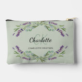 Lavendel bloemen salie groene naam monogram etui (Achterkant)