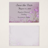 Lavendel Bloemen Save the Date Kaart (Voorkant /achterkant)