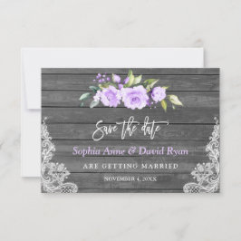 Lavendel Bloemen Schuur Hout Kant Trouwdag Save The Date
