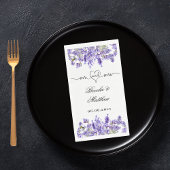 Lavendel bloemen script mr. hart bruiloft servet