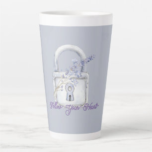 Lavendel Bloemen Slot Latte Mok