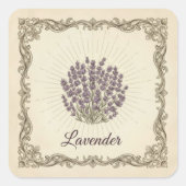 Lavendel Bloemen Sticker (Voorkant)