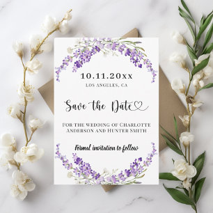 Lavendel bloemen trouw save the date