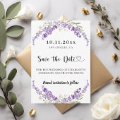 Lavendel bloemen trouw save the date