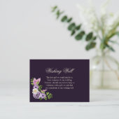 Lavendel Bloemen Trouwen Wishing Well Informatiekaartje (Staand voorkant)