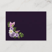 Lavendel Bloemen Trouwen Wishing Well Informatiekaartje (Achterkant)