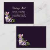 Lavendel Bloemen Trouwen Wishing Well Informatiekaartje (Voorkant / Achterkant)