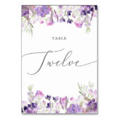 Lavendel bloemen Twaalf Tafelnummer (Achterkant)
