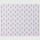 Lavendel Bloemen Verjaardag Cadeaupapier (Vlak)