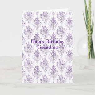 Lavendel Bloemen Verjaardag Kaart
