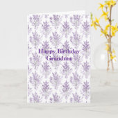 Lavendel Bloemen Verjaardag Kaart (Gele Bloem)