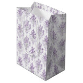 Lavendel Bloemen Verjaardag Medium Cadeauzakje (Achterkant Gekanteld)