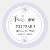 Lavendel Bloemen Vrijgezellenfeest Ronde Sticker (Voorkant)