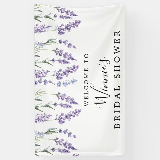 Lavendel Bloemen Vrijgezellenfeest Spandoek (Verticaal)