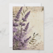 Lavendel Bloemen Vrouwen 100e Verjaardag Kaart (Achterkant)